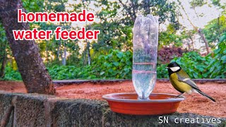 How To Make a Bird Water Feeder | DIY homemade plastic Bird Water Feeder