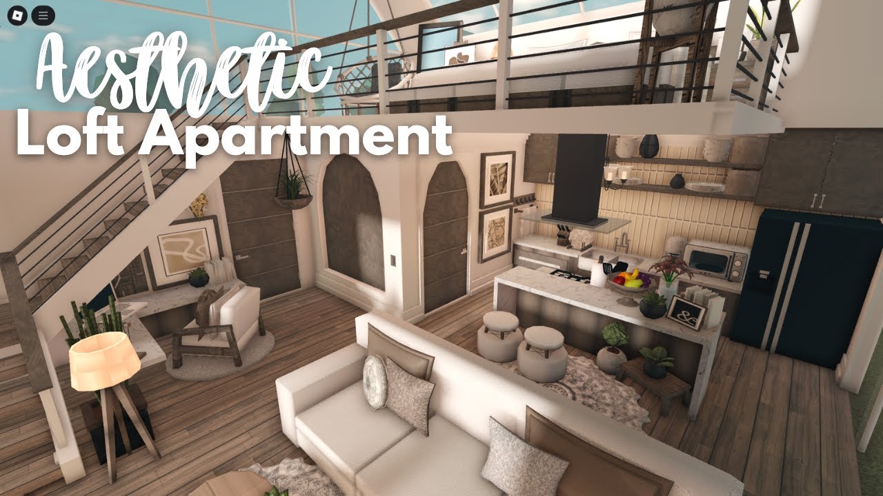 🦋 aesthetic loft apartment [ bloxburg interior build & tour ] - YouTube