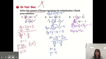 Math 5.2 Solving Systems of Equations by Substitution