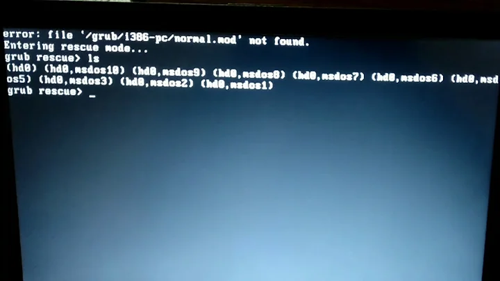 Solved Grub Rescue error Normal.mod not found Linux Ubuntu/Kali: file /grub/i386-pc/normal.mod