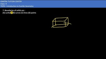 7. Boundaries of solids are : (A) surfaces (B) curves (C) lines (D) points