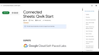 Connected Sheets: Qwik Start  | Lab solution #arcade2025