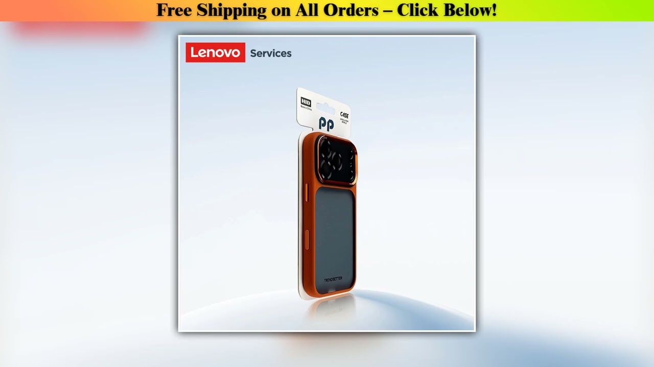 Lenovo Luxury Orange Shield Matte Transparent Phone Case For iPhone 16 17 Pro Max New Metal Buttons