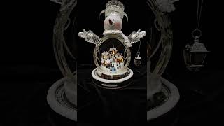 SOLD! Bradford Exchange Thomas Kinkade White Christmas Crystal Snowman Animated #christmasvillage