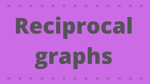 Year 1 / AS Maths - Sketch Reciprocal Graphs