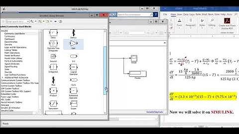 Simulink model for lumped system