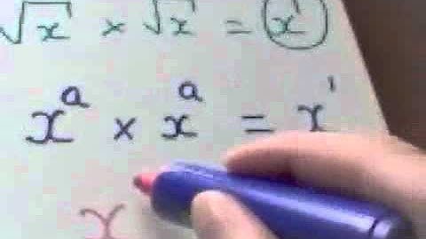Number Indices Square root as a power LW