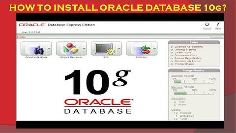 How to Install Oracle 10g Database System