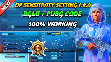 OP SENSITIVITY SETTING 1.8.0 BGMI + PUBG CODE 100% WORKING.