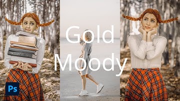 Golden Tone Preset - Photoshop Tutorial | Golden Moody Color Grading in Photoshop