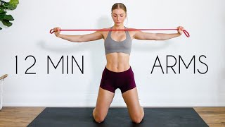 12 min UPPER BODY RESISTANCE BAND Workout (At Home)