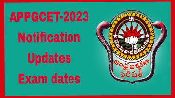 #APPGCET-2023// Notification updates// Exam dates