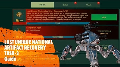 WAR ROBOTS LUNAR EVENT 2021 || MYSTERY TASK-3 || GUIDE