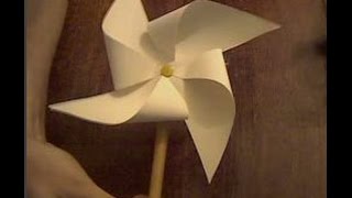 Поделки вертушка из бумаги своими руками или флюгер Pinwheel from paper or vane(Интересная детская забава вертушка из бумаги на палочке, ее очень легко сделать своими руками из подручных..., 2014-08-05T10:02:16.000Z)