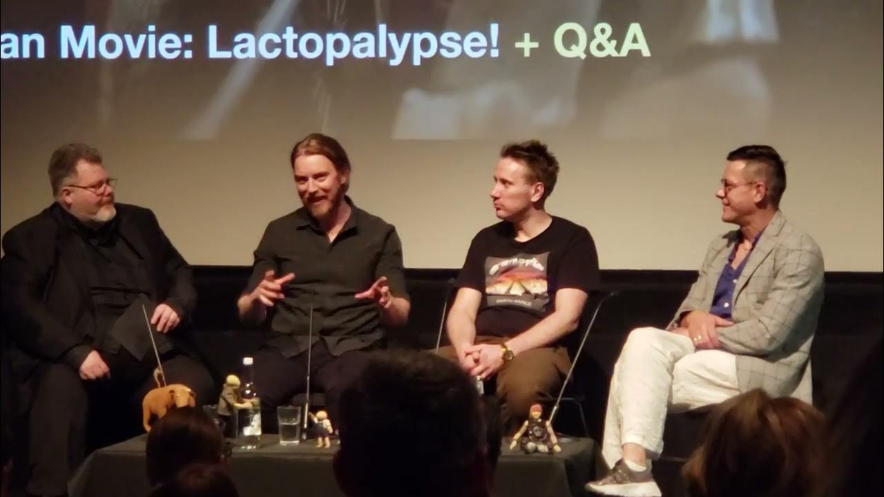 Ready go to ... https://www.youtube.com/watch?v=RqTHcESJEtMu0026t=99s [ 'The Old man Movie : Lactopalypse' directors at a Q&A for their outrageous stop motion film]