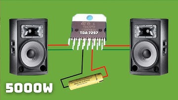 DIY POWERFUL AMPLIFIER, using TDA7297 IC, 12v Amplifier