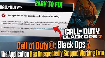 Fix Call of Duty®: Black Ops 7 🛠️ The Application Has Unexpectedly Stopped Working Error on PC