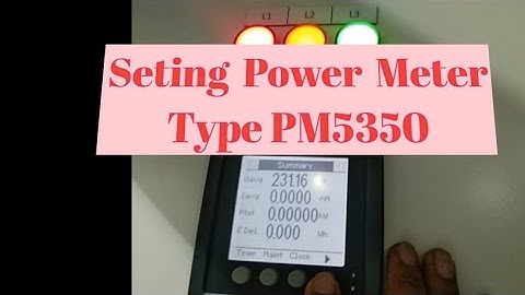 Seting Power Meter type PM5350