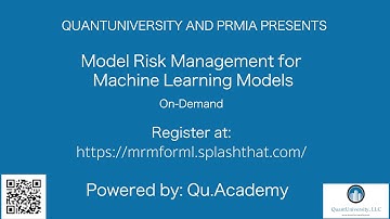 Model Risk Management for Machine Learning Models Course