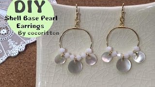 Diy Accessories 通すだけ超簡単 シェルパール フープピアス 作り方 Youtube