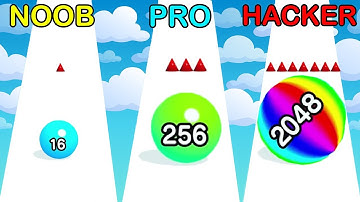 NOOB vs PRO vs HACKER - Ball Run 2048