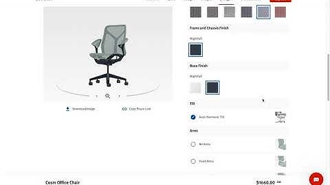 Herman Miller Office Chair Customizer with Threekit