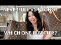 LOUIS VUITTON NEVERFULL VS NEONOE... WHICH ONE SHOULD YOU GET? | SIMPLY CELESTA