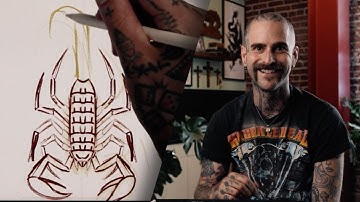 How to draw a TRADITIONAL SCORPION -  with Austin Maples