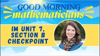 Illustrative Math Grade 5 Unit 7 Section B Checkpoint KEY