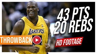 Throwback: Shaquille O'Neal Full Highlights 2001 WCSF Game 2 vs Kings | 43 Pts, 20 Rebs