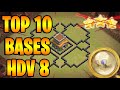 Top 10 des meilleurs bases de guerre env 8 anti 3 etoiles  link  2021 clash of clans