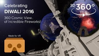 Diwali 2016 - 360 Degree Cosmic View of Diwali Fireworks - Indian Festival of Lights | 3D 360
