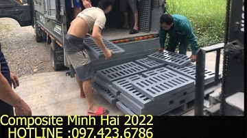 Nắp Hố Ga, Song Chắn Rác Tấm Sàn Grating FRP Composite| Xây Dựng Minh Hải