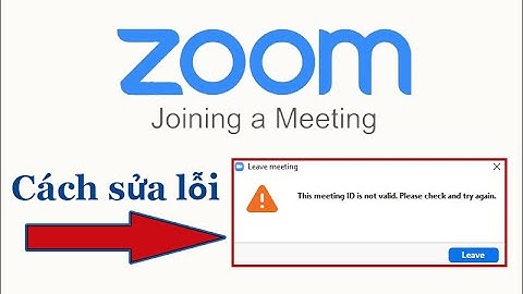 Khắc phục lỗi Zoom sai ID, sai mật khẩu