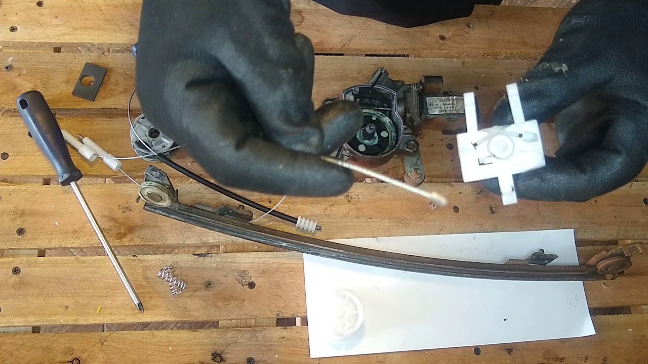 Substituição kit reparo maquina vidro elétrica  Palio 1996 - 2003