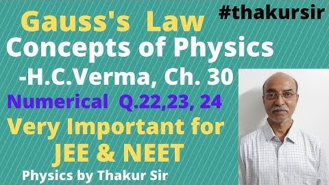 HC Verma solutions|Chapter 30|Question no.22,23,24|gauss