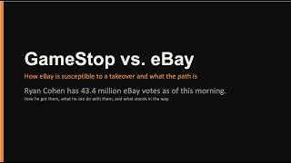How eBay is more exposed to a takeover than anyone realizes and how GameStop is setting up the path