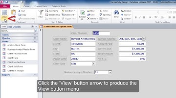 Microsoft Access: Switch from Design View to Form View