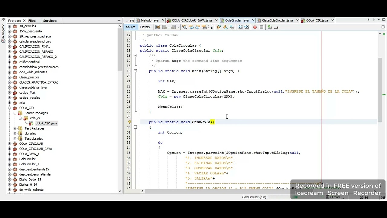 cola Círcular en java poo - YouTube