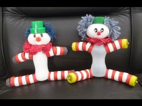 Palhaço de tampa de garrafa pet - YouTube
