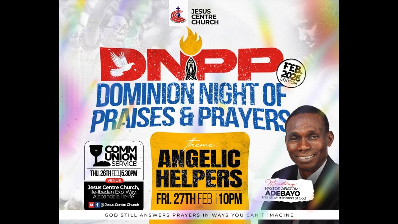 DOMINION NIGHT || FEBRUARY 27TH, 2026 II JESUS CENTRE CHURCH