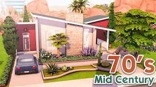 70s Mid Century House | NO CC | The Sims 4 Speed Build
