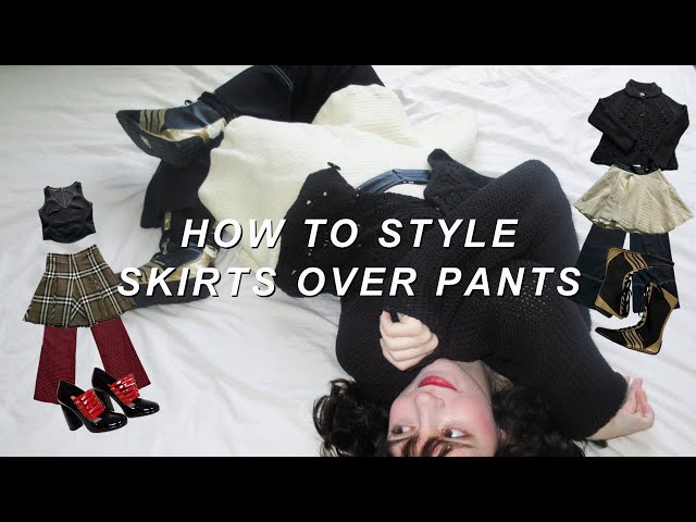 How To Pull Off The Season's Trickiest Trend | Dress over pants, Cool  street fashion, Street style dress