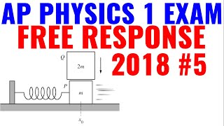AP Physics 1 Exam Free Response Solution (2018 #5)