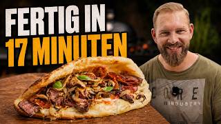 Just 17 Min.: Pizza, Steak, and Plenty of Cheese – All in One Sandwich!