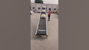 Folding belt conveyor can transport materials, which is a good helper for loading and unloading