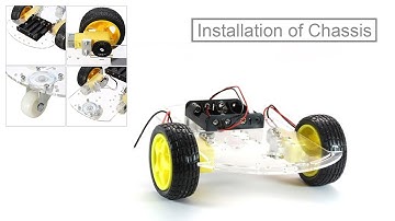 2 Wheel DIY smart Robot Car chassis with wheel complete Assembling tutorial step by step