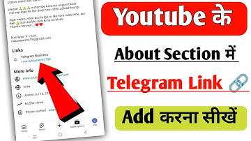 YouTube channel me telegram link add kaise kare| How to add telegram link to youtube channel 