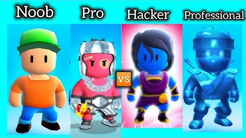NOOB VS PRO VS HACKER VS PROFESSIONAL | STUMBLE GUYS 