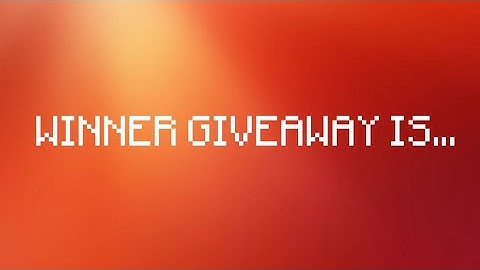 [Intro]Giveaway winner ➤Farrel 2401